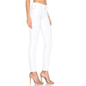 7 For All Mankind Clean White Straight Skinny Jeans Mid-Rise Size 6/8 28